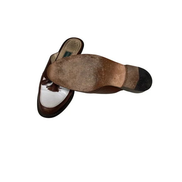 COLE HAAN Women’s BROWN AND WHITE MULE SHOES SIZE 7.5 AA​​​​ - Picture 10 of 11